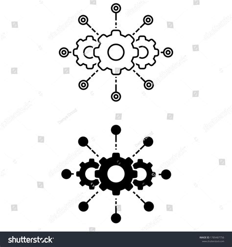 Software Integration Icon Vector Set Test Stock Vector Royalty Free