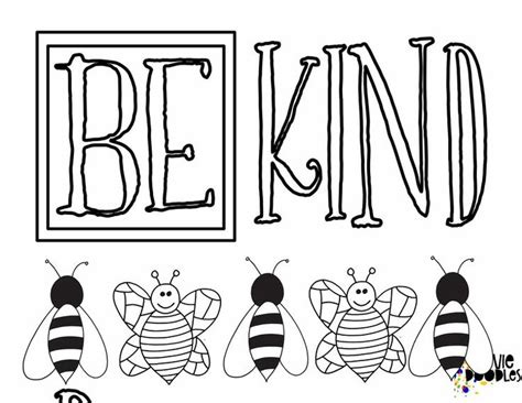 Free BEE Kind Coloring Pages — Stevie Doodles Free Printable Coloring Pages | Bee coloring pages ...