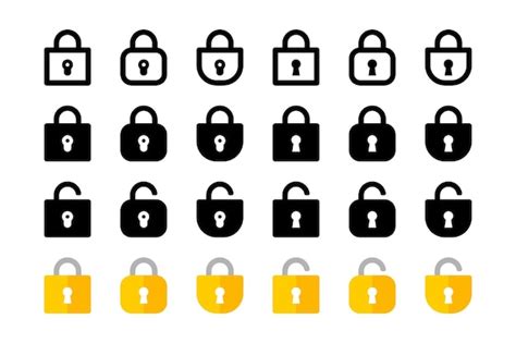 Premium Vector Padlock Icon Lock And Unlock Vector Stock