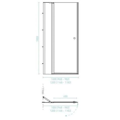 Decina Fitzroy 1000 Alcove Frameless Shower Screen