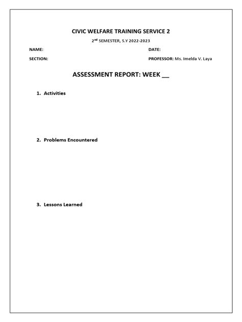 Assessment Report Template | PDF