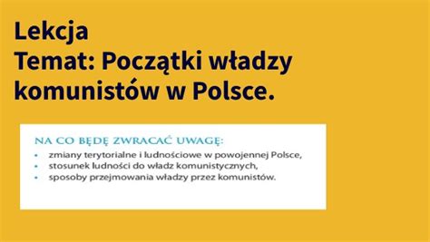 Początki władzy komunistów w Polsce