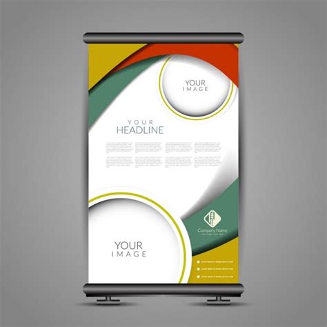 Colorful Banner Stand Template - Free Vector Template for Download - HD ...