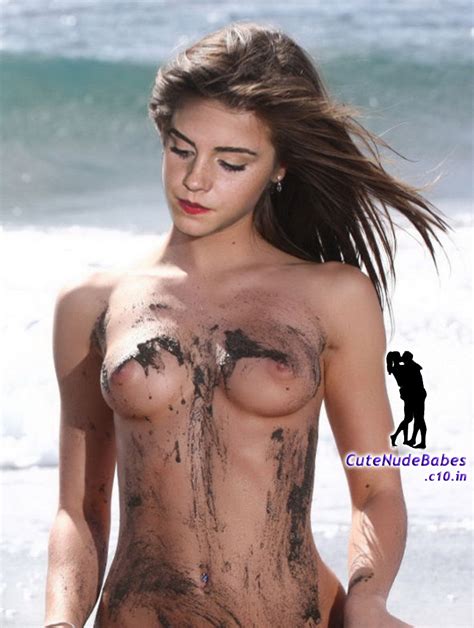 Emma Watson Totally Naked On The Beach Letting Her Body Go Dirty By Mud