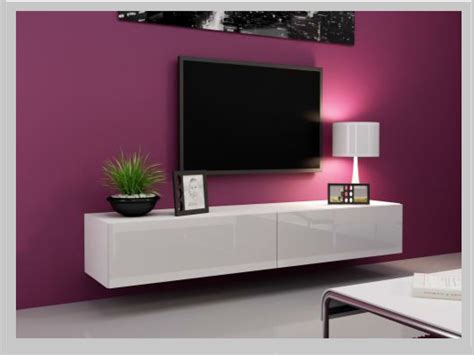 MODERN HIGH GLOSS TV STAND UNIT 180cm ENTERTAINMENT SHELF WALL CUPBOARD ...
