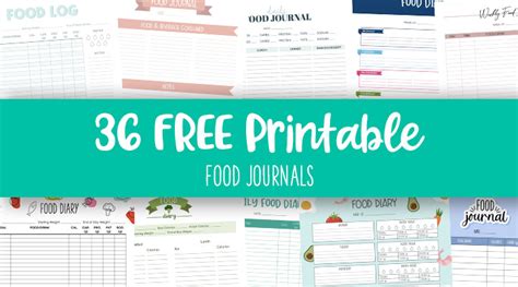 Free Printable Food Journal: Different Designs, 56% OFF