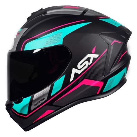 Capacete Asx Wind Draken Rosa Tiffany Feminino Masculinoasxwind Rs Tf