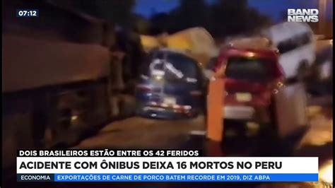 Acidente ônibus deixa 16 mortos no Peru YouTube