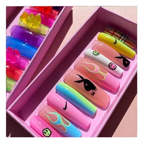 Cosmetic Makeup Press On Nail Packaging Boxes Press On Nails Box