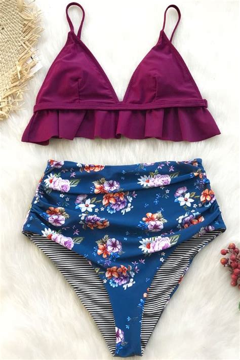 Plum And Floral Reversible Bikini Bestfashionhq Com Sexiz Pix