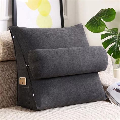 Back Support Cushion - Dark Grey - Myhomedecor.pk