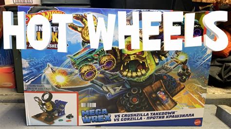 Hot Wheels Monster Trucks Arena Smashers Mega Wrex Vs Crushzilla