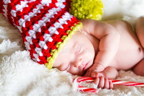 Newborn Christmas Baby Stock Image Image Of Baby Accessory 41735067