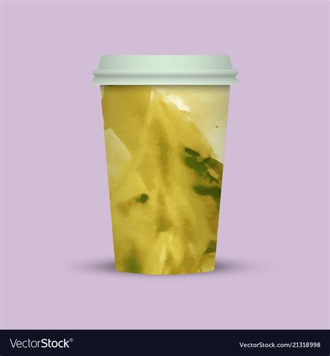 Takeaway Watercolor Coffee Cup Royalty Free Vector Image