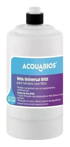 Refil Vela Para Filtro Purificador Universal Rv01 Acquabios MercadoLivre