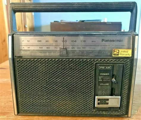 Vintage Panasonic Am Fm Radio Ac Battery 2 Band Receiver Model Rf 537