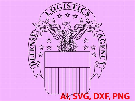 Defense Logistics Agency Badge Vector Svg Dxf Png Etsy