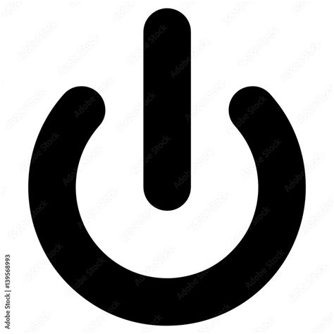 Universal power standby symbol. The standby symbol (line partially ...