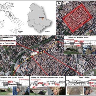 a) Map of Italy and location of Foligno in the Umbria region (Italy ...