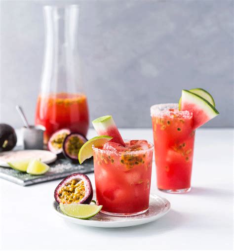 Passionfruit And Watermelon Margarita Cocktail Recipe