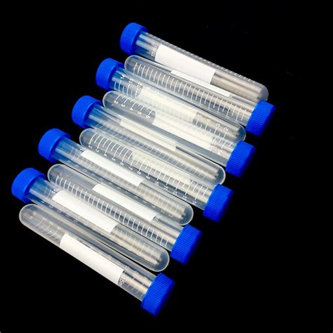 Ml Centrifuge Tube Pcs Round Bottom Blue Screw Cap Plastic Test