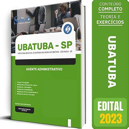 Apostila Prefeitura Ubatuba Sp Agente Administrativo Solu O