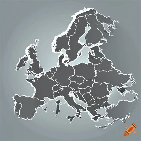 Modern Grey Europe Map Vector On Craiyon