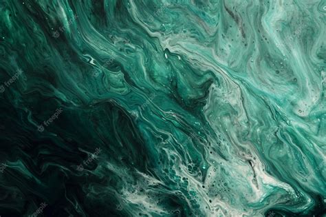 Premium Photo Fluid Art Liquid Velvet Jade Green Abstract Drips And