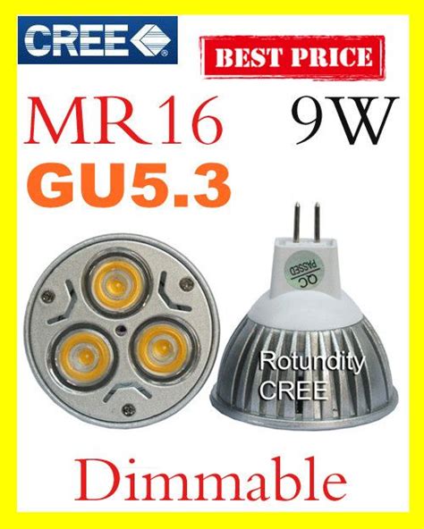 10x Mr16 Gu53 Gx53 6w 9w 3x3w Dimmable Cree Led Spot Light Bulb