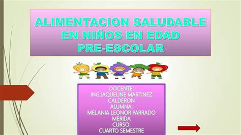 Alimentacion Saludable En Niños En Edad Power Point Ppt