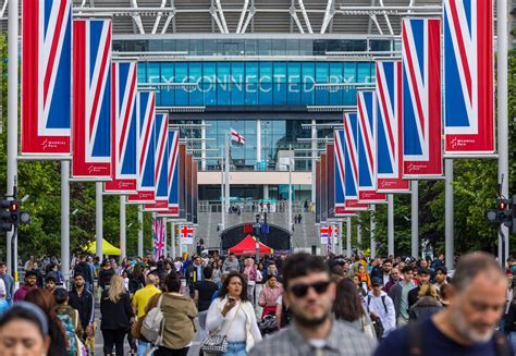 Crowds flock to boxpark wembley olympic way wembley park wembley today 3