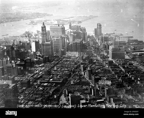 Aerial Photograph Of Lower Manhattan In New York City Stock Photo Alamy