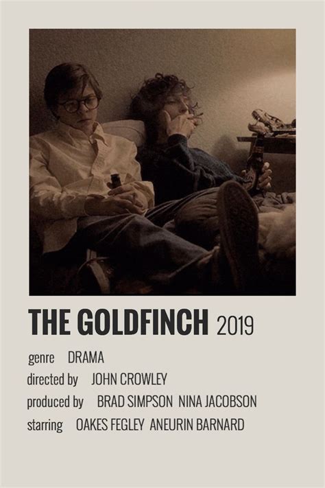 The Goldfinch Iconic Movie Posters Film Posters Minimalist Indie