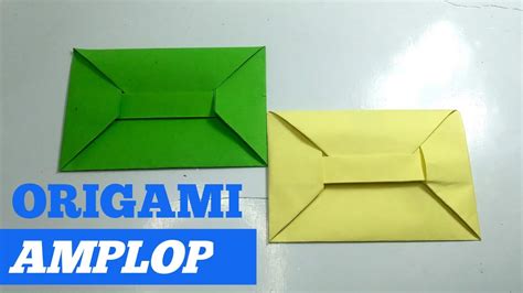 Cara Membuat Amplop Dari Kertas Origami Origami Envelope Youtube