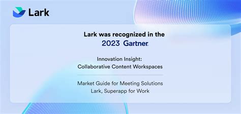 Lark recognized in both 2023 Gartner® Collaborative Workspaces and ...