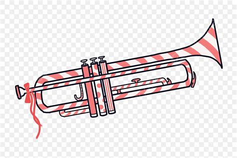 Red Trumpet Hand Drawn Illustration Cartoon Illustration Musical