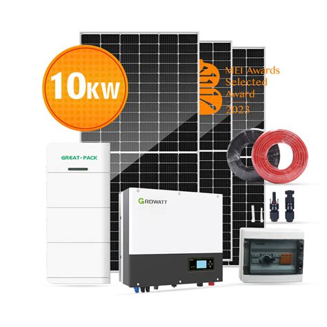 Growatt 5kw 10kw Hybrid Solar Energy Power System 6kw Kit Complete With