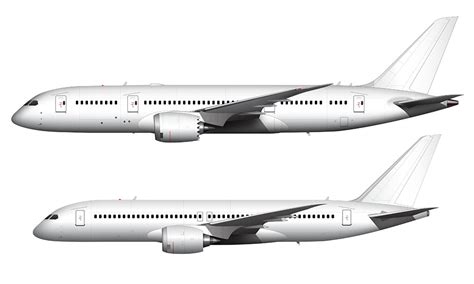 Side view templates of the Boeing 797 concept – Norebbo