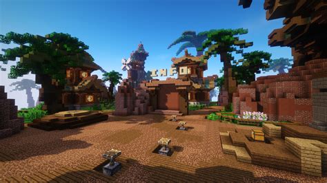 Bedwars Tropical Hub X Lobby Minecraft Map