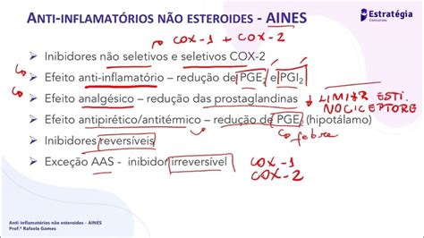 Farmacologia Dos Anti Inflamatórios Não Esteroidais Aines Youtube