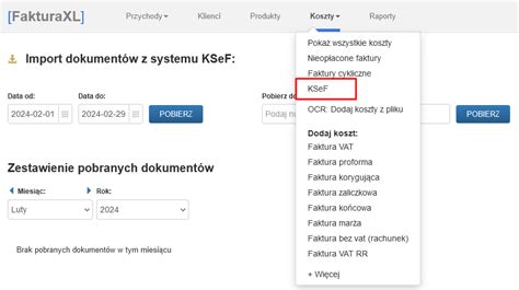 Pobieranie Faktur Zakupowych Z Ksef