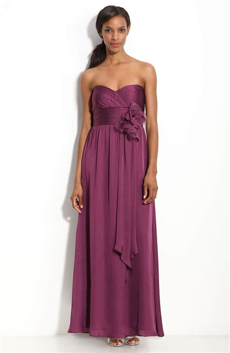 Js Collections Strapless Chiffon Gown Nordstrom