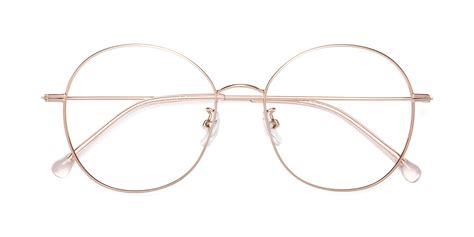 Rose Gold Grandpa Oversized Round Eyeglasses Dallas