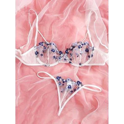 Sexy Three Point Love Lingerie Set Women Hollow Out Bra And Thong Set Piece Erotic Costumes