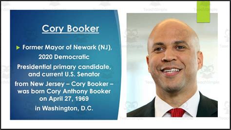 U S Senator Cory Booker Nj Biography Powerpoint By Teach Simple