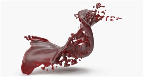 3d Model Realistic Blood Splash 3 Turbosquid 1210181