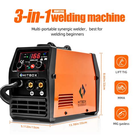 Hitbox Mig Welder Semi Automatic V V Inverter Tig Argon Arc Gas