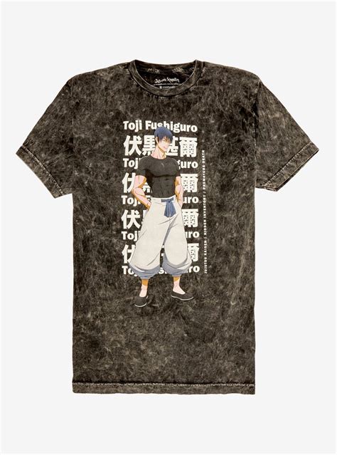 Hot Topic Jujutsu Kaisen Toji Fushiguro Mineral Wash T Shirt Hamilton