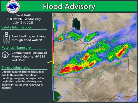 NWS Reno On Twitter Flood Advisory Doppler Radar Indicated