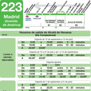 Horarios De Autob S Madrid Alcal De Henares San Fernando De